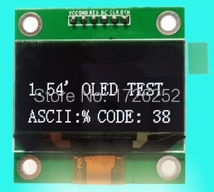1,54-дюймовый 24-контактный 8-битный Белый OLED-дисплей Модуль SSD1309 Drive IC 128*64 SPI/I2C Интерфейс