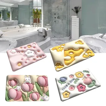 1 шт. Домашний ковер из диатомовых водорослей для ванной комнаты, Водопоглощающий 3D Визуальный нескользящий впитывающий моющийся коврик с эффектом памяти, Коврик для унитаза