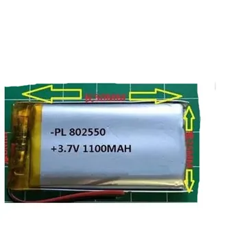 2 шт./лот 3,7 В 802550 1100 мАч Полимерная литий-ионная Аккумуляторная батарея Li-ion Li-po