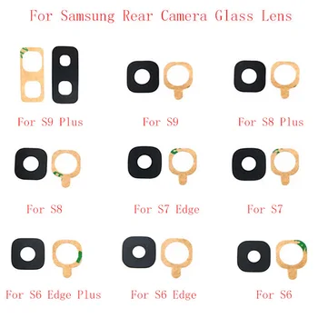 2 шт. Сзади Объектив камеры Стекло Для Samsung S9 S9Plus S8 S8Plus S7 S7Edge S6Edge S6 Камера Стекло Замена Объектива Запчасти для ремонта