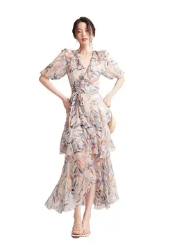 2023 Женская одежда классических цветов, элегантное платье 0818