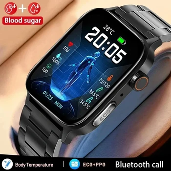 2023 Новые Мужские Смарт-часы PPG + ECG с 1,85-дюймовым сенсорным HD-экраном, Часы с Кислородом в крови IP67, Водонепроницаемые Умные Часы с Bluetooth-вызовом