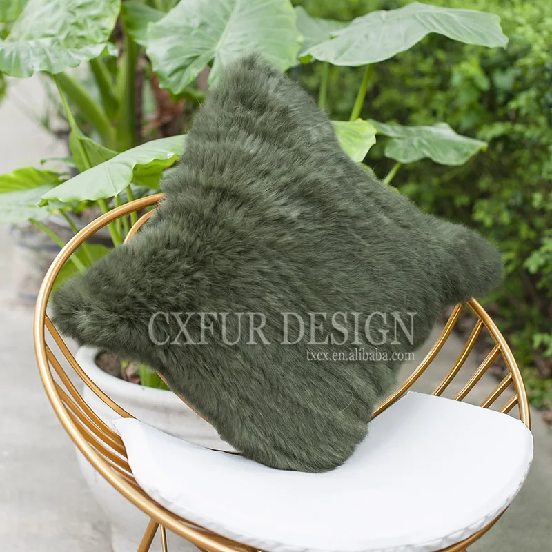 Бесплатная доставка CX-D-79P Домашний декор, вязаная подушка из кроличьего меха, чехол для дивана