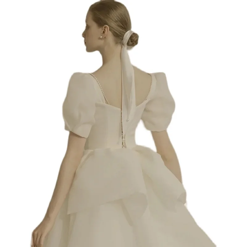 Банкетное Французское Вечернее Платье Женское Платье Принцессы Белое Платье