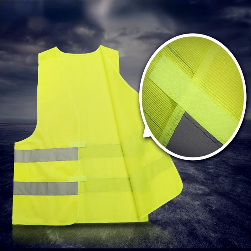 Светоотражающий жилет, Флуоресцентная одежда для защиты на открытом воздухе, жилет, Защитный жилет, Вентилируемый жилет