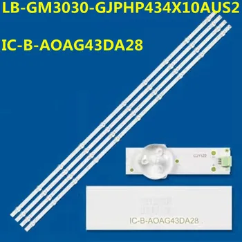 4 Шт. Светодиодная лента Подсветки 10 ламп для LB-GM3030-GJPHP434X10AUS2-X IC-B-AOAG43DA28 43PUS6504 43PUS7505 43PUS6554/12
