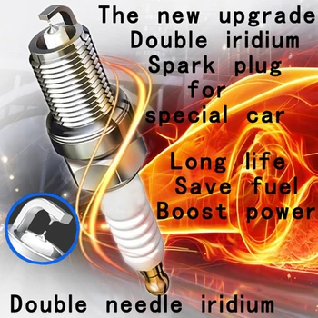 4x Иридиевая свеча зажигания подходит для Hyundai SANTA Fé II CM 2.4 G4KE 2009-2012 SANTA Fé III 2.4 G4KE G4KJ 2012- 1822A088 1884711160