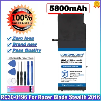 5800 мАч RC30-0196 RZ09-0196 Аккумулятор для Razer Blade Stealth 2016 v2 i7-7500U RZ09-0239 13,3 