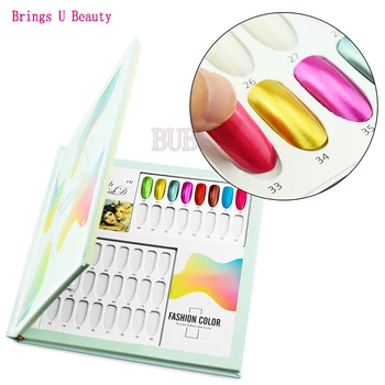 80 цветов Двусторонний профессиональный Гель-лак для ногтей, УФ-гель, пудра для погружения, цветной дисплей, книжная карта, диаграмма для салона, необходимая