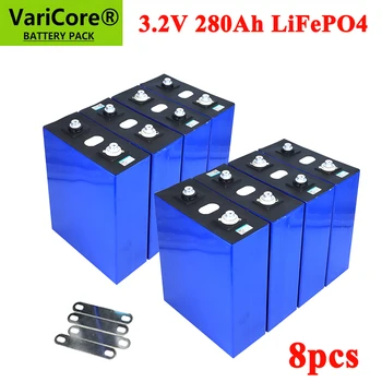 8шт VariCore 3,2 V 280Ah lifepo4 DIY 12V 24v 280AH Аккумуляторная батарея для электромобиля RV Солнечной энергии + гайка M6 БЕЗ НАЛОГА