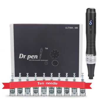 Derma Pen Проводная 6-ти скоростная цифровая ручка Dr Pen M8 с 12 шт. игольчатым картриджем Набор Derma Pen для массажа лица и ухода за лицом