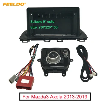 FEELDO Автомобильный 2Din Адаптер для лицевой панели и аудио Жгут проводов С Коробкой Canbus Для Mazda3 Axela 9 