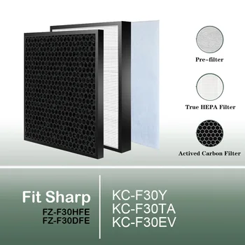 HEPA-фильтр FZ-F30HFE Угольный фильтр FZ-F30DFE для Воздухоочистителя Sharp KC-F30Y KC-F30TA KC-F30EV