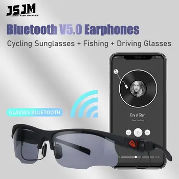 JSJM 2022 Новые Модные Спортивные Солнцезащитные очки Велосипедные Очки С Беспроводными Наушниками TWS 5.0 Bluetooth Наушники Мужские Умные Очки