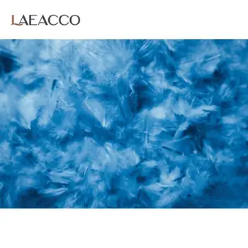 Laeacco Абстрактное синее перо с птичьей текстурой, фон для портретной фотосъемки Новорожденных, фон для фотосессии, Фотостудия
