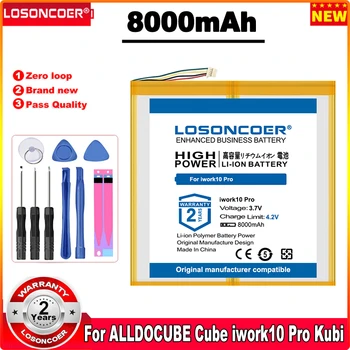 LOSONCOER 8000mAh Планшетный Аккумулятор Для ALLDOCUBE Cube iwork10 Pro Kubi Tablet PC T801-28100122 Батареи