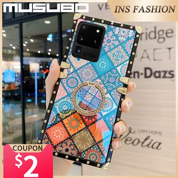 Musubo Роскошный Чехол из натуральной кожи Ягненка Для Samsung Galaxy A71 5G A70 A51 A50 Fundas Hoesje S9 Plus + A40S A50S Cover Coque