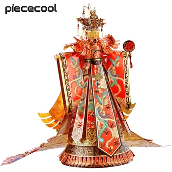 Piececool Модельные конструкторы Китайское свадебное платье 3D металлический пазл DIY игрушки для подростков