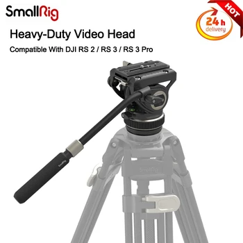SmallRig Профессиональная Жидкостная головка, Совместимая С DJI RS 2/RS 3/RS 3 Pro, Быстроразъемная Пластина DH10 4165, Нагрузка 10 кг Для камеры-штатива