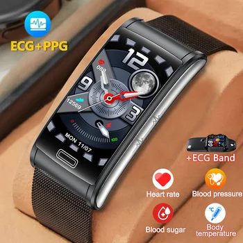 SUPENENOME E600 ECG Смарт-Часы Мужские Неинвазивные Для измерения уровня Глюкозы в крови, Сердечного ритма, Артериального давления, Спортивные Умные Часы Для Женщин