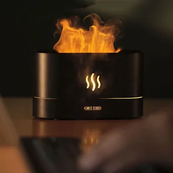 USB Диффузор эфирного масла с имитацией эффекта пламени с ночником Увлажнитель Воздуха для домашнего Офиса, Освежитель воздуха, Распылитель
