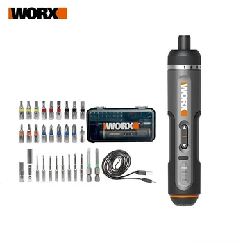 WORX 4V Мини-Набор Электрических Отверток WX242 Smart Беспроводные Электрические Отвертки USB Перезаряжаемая Ручка 30 Бит Набор Сверлильных Инструментов