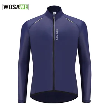 WOSAWE, мужская светоотражающая велосипедная куртка, Водонепроницаемая ветрозащитная Велосипедная куртка, Дышащая ветровка для бега, MTB Одежда