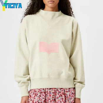 YICIYA hoodie-бренд y2k, толстовка, толстовки, женский свитер, блузка, уличная одежда, французские женские пуловеры с капюшоном, новая мода