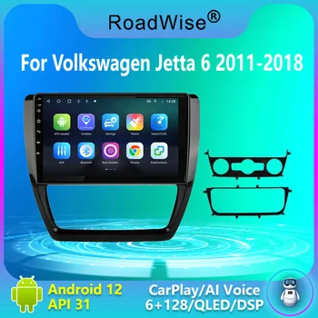Автомагнитола Roadwise Android для Фольксваген Джетта 6 2011 2012 2013 2014- 2018 Carplay 4G Автомобильный мультимедийный DVD GPS 2din авторадио