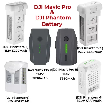 Аккумулятор DJI для беспилотных летательных аппаратов, LiPo Интеллектуальный летный аккумулятор для DJI Phantom 2/ 3/ 4 Pro & Adv/Mavic Pro