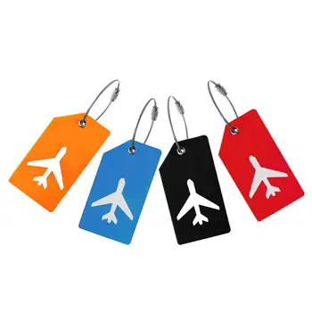 Багаж - 4 упаковки силиконового багажа с уникальным дизайном, Гибкие идентификационные этикетки для путешествий, Багажные чемоданы для предотвращения потери
