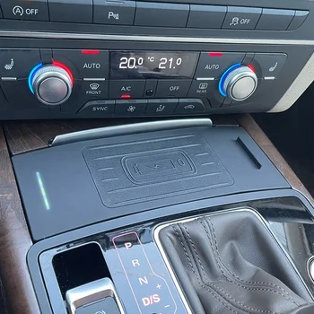 Беспроводное зарядное устройство пластина для быстрой зарядки A6 C7 RS6 A7 2012 2018 держатель телефона зарядка тюнинг автомобильные аксессуары