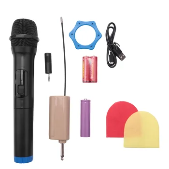 Беспроводной микрофон, ручной микрофон с Bluetooth-приемником 200 Дюймов для проведения собраний Караоке