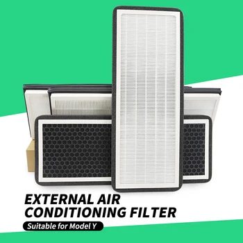 Внешний фильтр кондиционирования воздуха для Tesla Model Y, воздухозаборник, воздушный фильтр, защита от пыли, защитный чехол