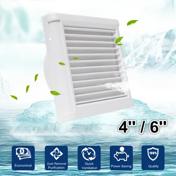 Водонепроницаемый Немой Вытяжной вентилятор для ванной Комнаты, Сильный вентилятор Для Кухни, Вентиляторы для окон Туалета, Вентиляторы 4 Дюйма 6 Дюймов