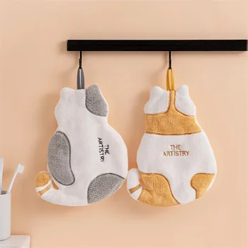 Детское полотенце для рук с милым котом, суперпоглощающее кухонное полотенце из микрофибры, высокоэффективное полотенце для чистки посуды, кухонные инструменты