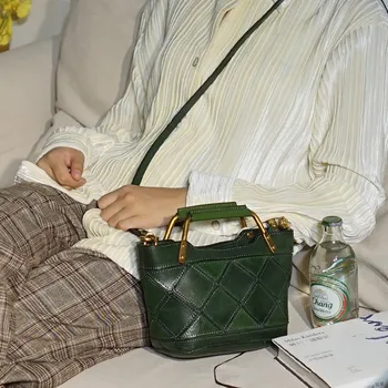 Дизайнерский органайзер, женская маленькая сумочка из натуральной кожи, модная повседневная роскошная женская сумка через плечо из натуральной воловьей кожи