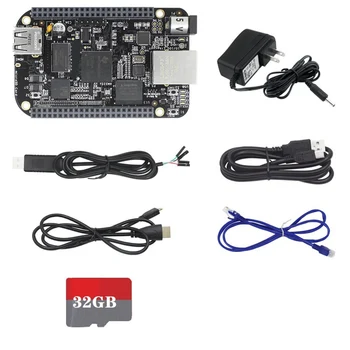 Для Beaglebone Black AM3358 Плата EMMC 512 МБ + 4 ГБ с линией TTL + Сетевой кабель + SD-карта 32G + Штепсельная вилка США