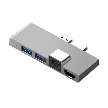 Для Surface Pro 4 5 6 Док-станция-концентратор с 4K-совместимым устройством чтения карт памяти Gigabit Ethernet 2 USB 3.1 Gen 1 Порт A