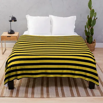 Желтое и черное покрывало в полоску от медоносной пчелы, покрывало для дивана, флисовое одеяло, Покрывало для дивана