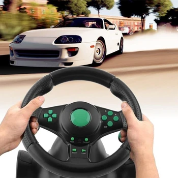 Игровой Руль 4 в 1 с Педалями Вращение на 180 градусов Вибрация USB Автомобильный Руль для XB360/для PS3/P2/PC