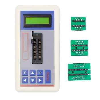 Интегральная схема IC Тестер Измеритель Технического обслуживания Тестер с цифровым ЖК-дисплеем PNP NPN Транзисторный автоматический детектор