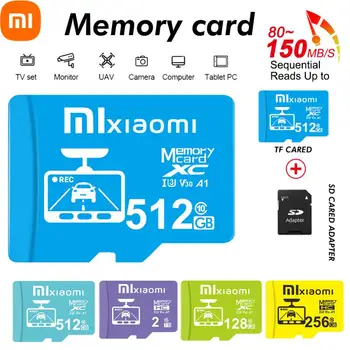 Карта памяти Xiaomi Micro TF Card 2 ТБ Высокоскоростная 1 ТБ 512 ГБ A1 V30 Class10 Мини-Накопитель данных С Адаптером Для телефона/Камеры/Игр