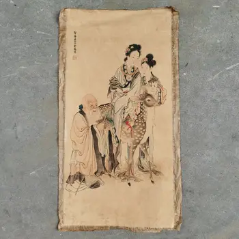 Китайский Старинный свиток Ding Yunpeng - Рисунок для рисования на рисовой бумаге, Кусочек для рисования