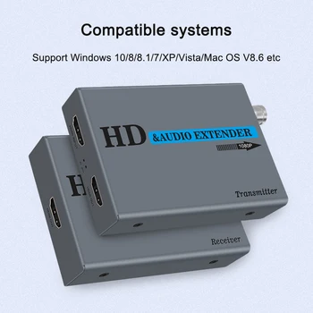 Коаксиальный удлинитель Wiistar HDMI расширяет сигнал HDMI 1080p до 500 м Передатчик TX/RX для HDTV DVD-плеера с коаксиальным выходом HDMI