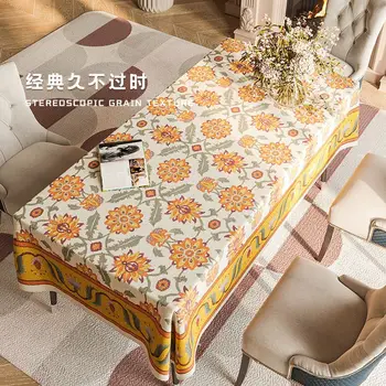 Легкая роскошная прямоугольная скатерть для обеденного стола 2023, новые столовые наборы из хлопка и льна, Xidu Ruila 858|
