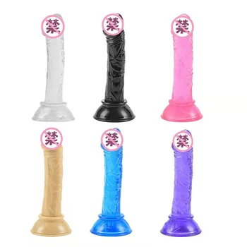 Мини реалистичный фаллоимитатор с присоской, желейные секс-игрушки для женщин, мужчин, Искусственный член, Большой пенис, анальная анальная пробка, Эротический магазин