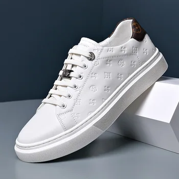 Мужская обувь 2023, весенне-осенняя новая модная сотня мужских маленьких белых туфель, модная дышащая повседневная обувь для мужчин tide