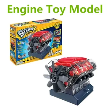 Набор моделей двигателя V8 Головоломка DIY Сборка Научный эксперимент Физические игрушки Модель двигателя Подвижная Развивающая игрушка в подарок