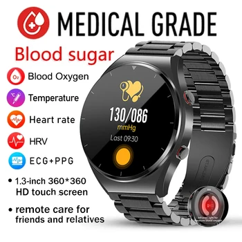 Новые самые продаваемые неинвазивные умные часы для измерения уровня глюкозы в крови, температуры тела, артериального давления, контроля содержания кислорода в крови, умные часы